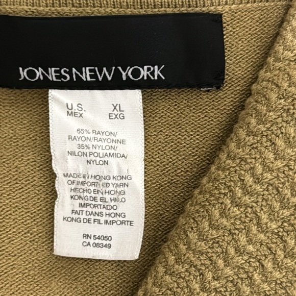 Yellow cardigan, cable knit, snap buttons and front pockets size XL Vintage - Picture 8 of 9